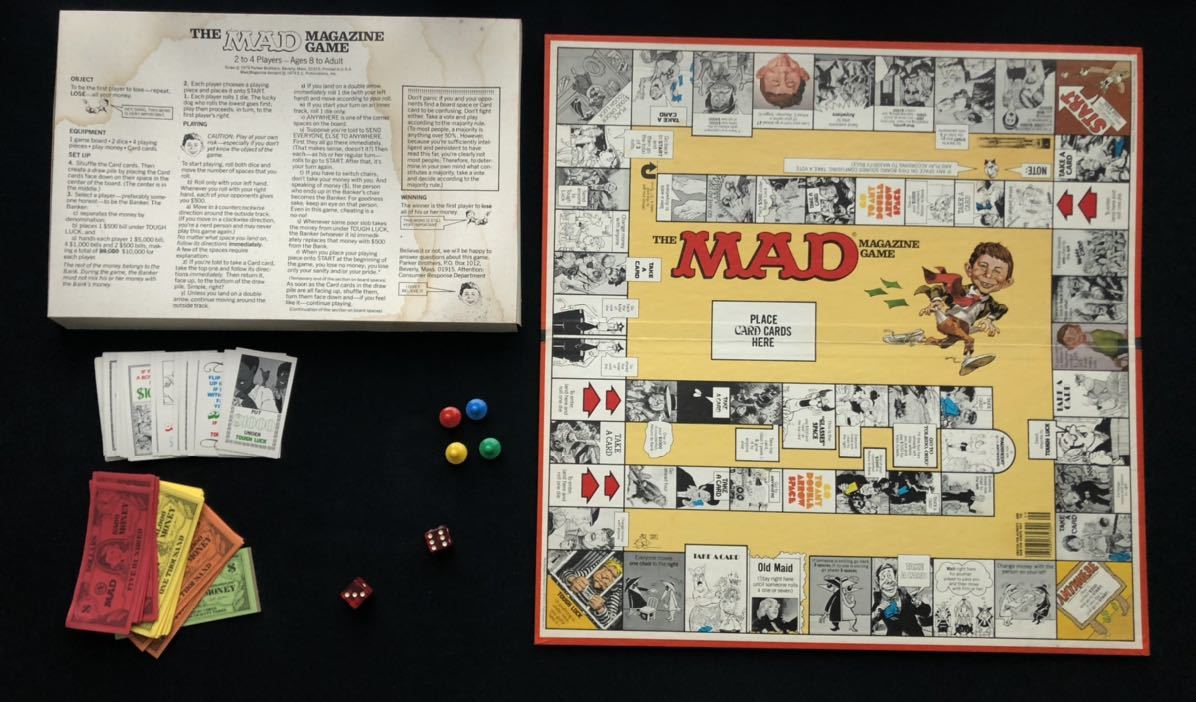 70s 1979年 マッドマガジンゲーム ボードゲーム USA製 アメリカ製　　THE MAD MAGAZINE GAME 入手困難 70年代 ヴィンテージ 玉4615_画像2