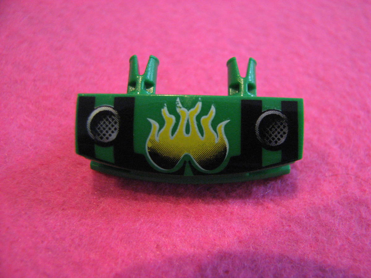 * Lego -LEGO*30622* Bionicle * vehicle, grill 1 x 4,2 pin attaching * green * print *USED