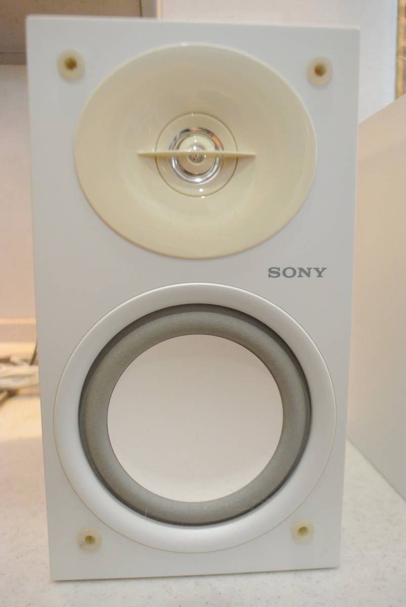 【音出し未確認】SONY ソニー 小型スピーカ SS-D55HD ペア お洒落な白いスピーカ_画像6