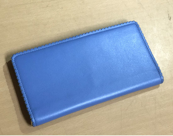 フルラ FURLA 長財布 2つ折り長財布 スナップボタン ブルー 青 財布 保存袋付き_画像3