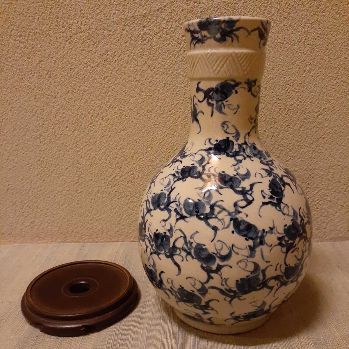 乾山 花入 飾り壺 花瓶 群蟹 約26cm×12cm | smsgolubovci.me