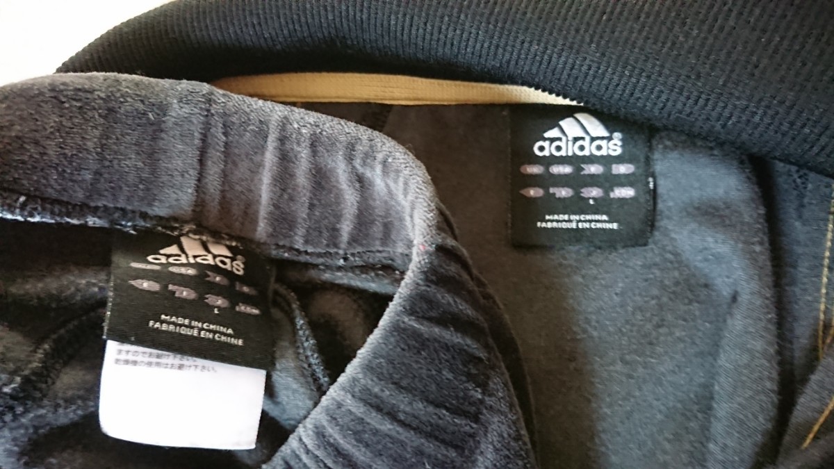 アディダス ベロア 上下セットアップ adidas ジャージ 黒金 アディダス ベロア 上下セットアップ adidas ジャージ 黒金