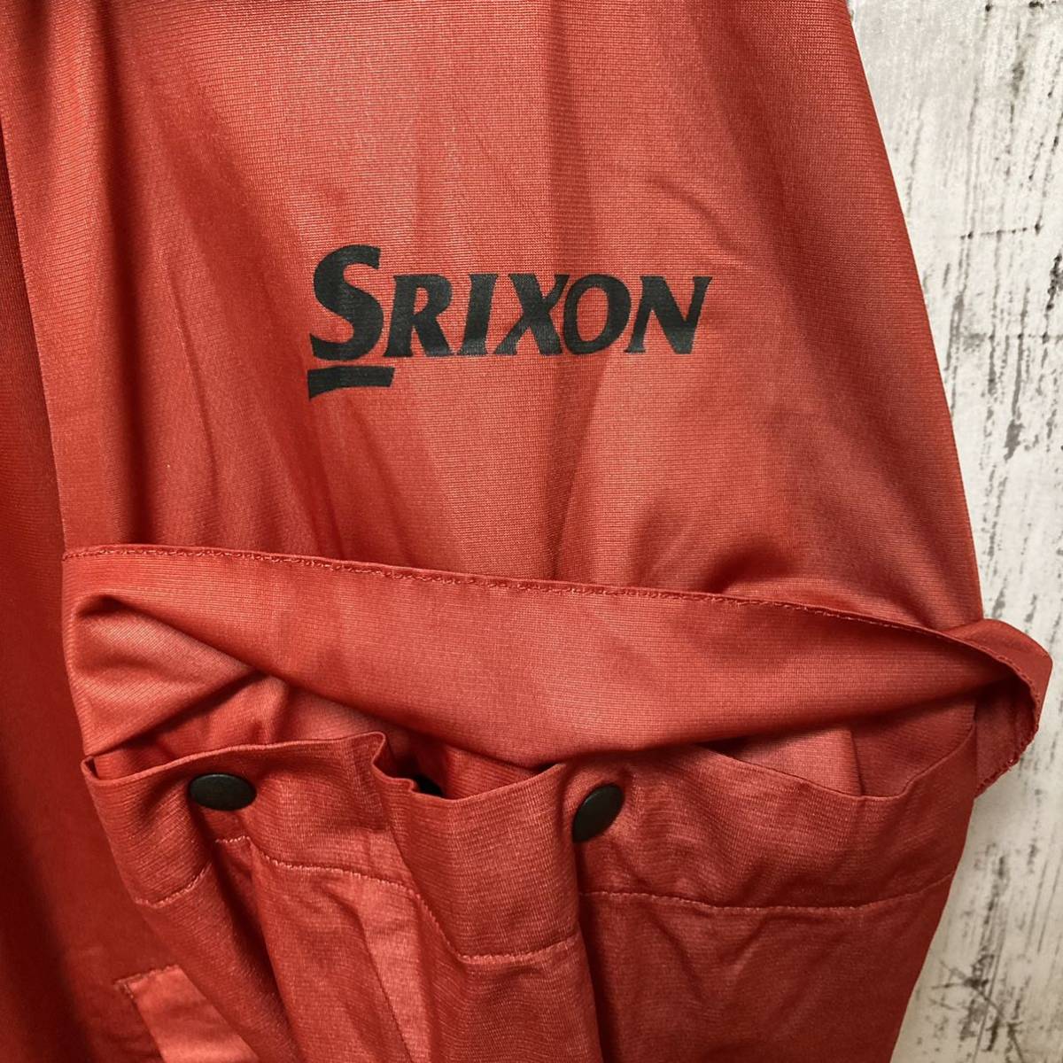 【SRIXON】 スリクソン ゴルフ メンズ 2WAY 長袖 Vネック スニードジャック Mサイズ 赤系_画像5
