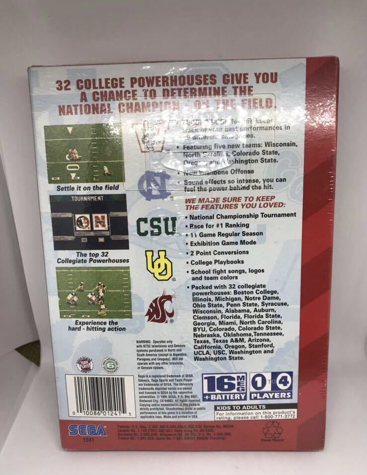 新品【College Football's National Championship II】北米版セガ ジェネシス用ソフト ⑩