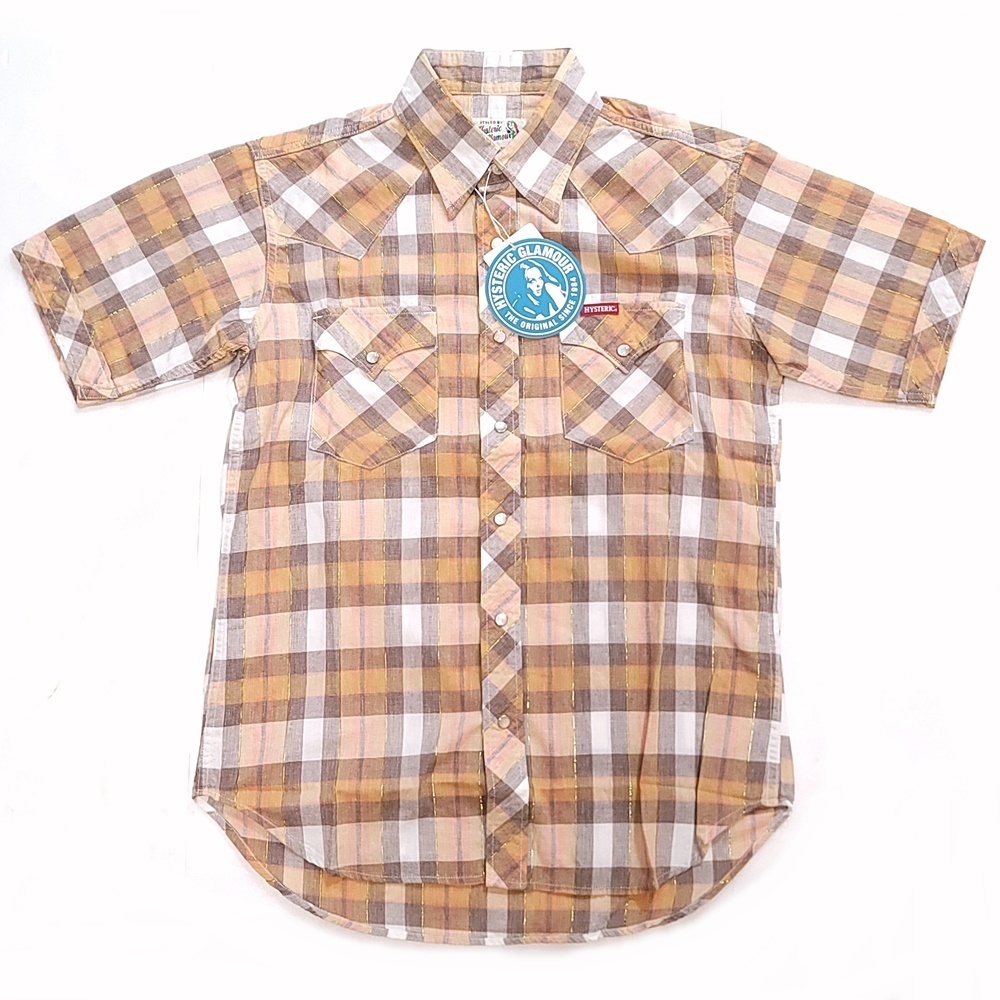 WB659 Hysteric Glamour Hysterical Glamer Western Rube Room Shorteve Brown Check M Размер 02202AH04 Сделано в Японии ● 60