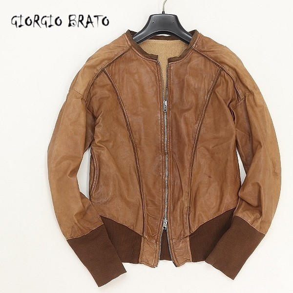 ◇GIORGIO BRATO/ジョルジオブラット レザー Wジップ ドロップ