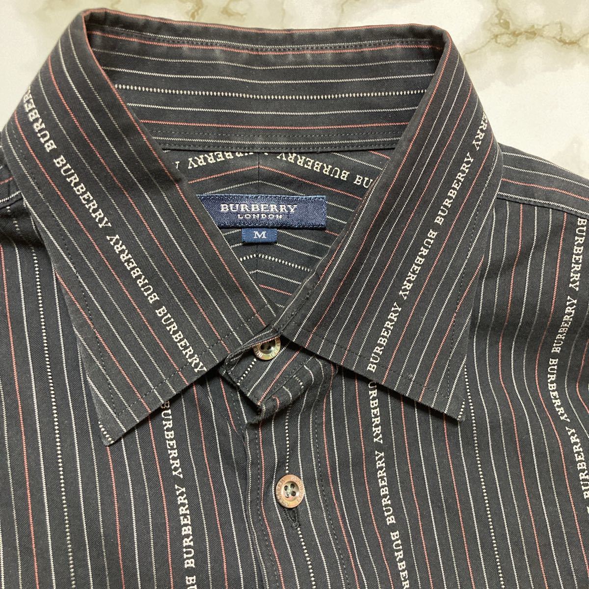 Burberry バーバリーロンドン 長袖シャツ ロゴストライプ
