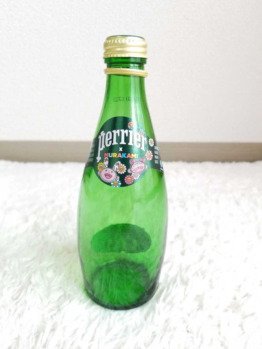 * beautiful goods perrier×MURAKAMI collaboration limitation pelie× Murakami . design bottle 330mL empty bin flower flower ka squid ikiki rare rare carbonated water glass bottle deco bottle *