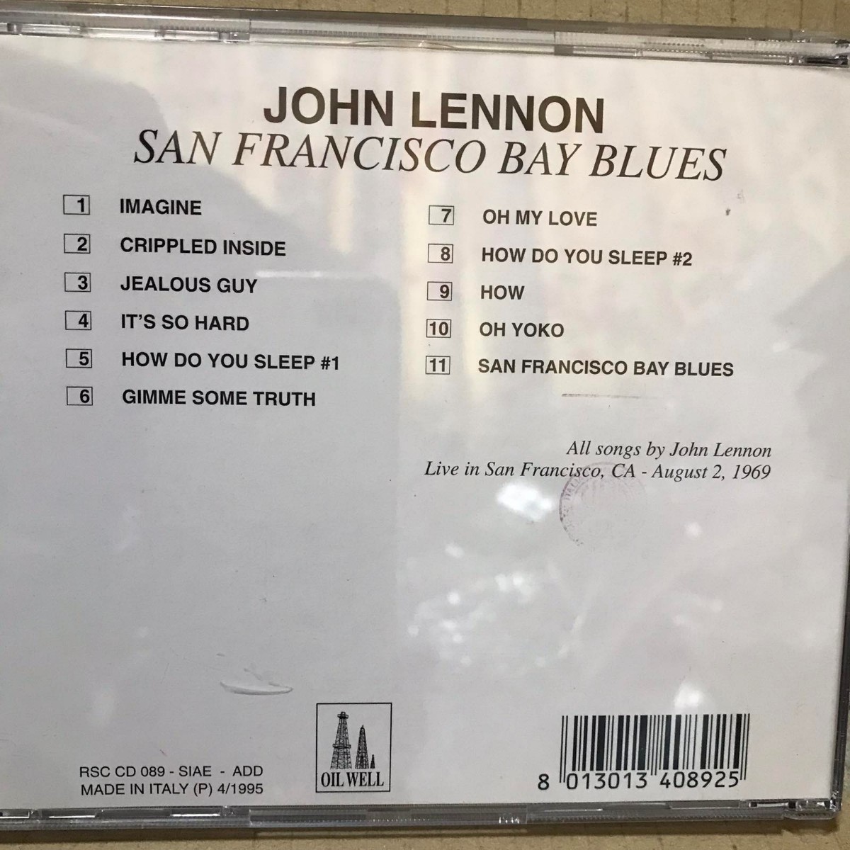 ジョンレノン SAN FRANCISCO BAY BLUES ビンテージ ブート