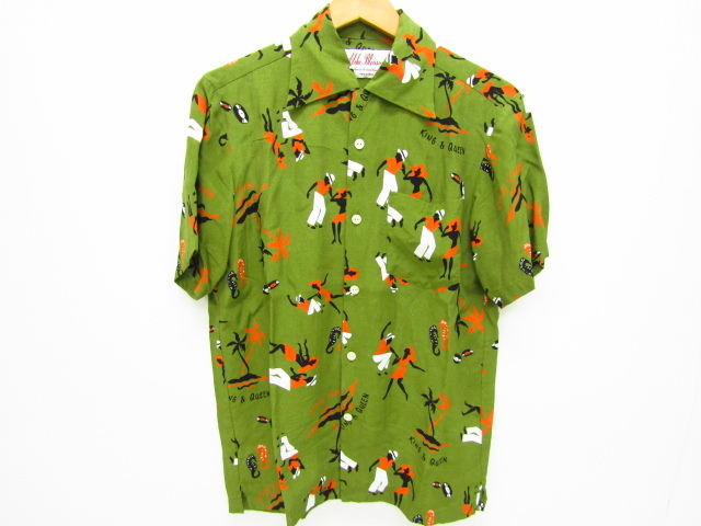 贈物 Aloha Blossom アロハブロッサム KINGQUEEN アロハシャツ 半袖 レーヨンシャツ 2年保証 FG5403 SIZE:38