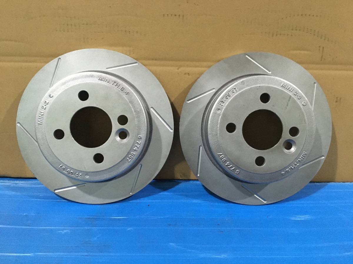 * ABA-MF16S BMW MINI Cooper S AT grinding settled slit processing original front rear disk rotor for 1 vehicle B-1547