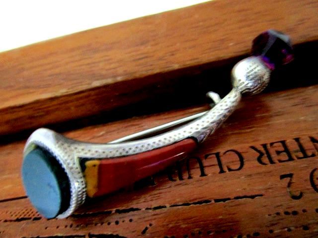 再入荷】 イギリスヴィンテージ Scotland刻印 アザミ オレンジガラス