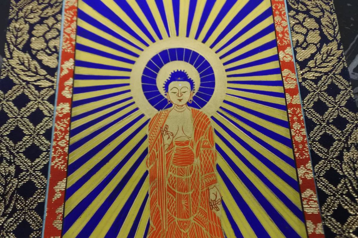 未使用保管品 掛軸 大谷派 手書き 上金 東 仏具(210522F2)1967 ③ M