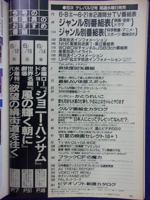 3235 TeLePALテレパル東版 1991年6/21號(hào)No.12 ★送料1冊(cè)150円3冊(cè)まで180円★