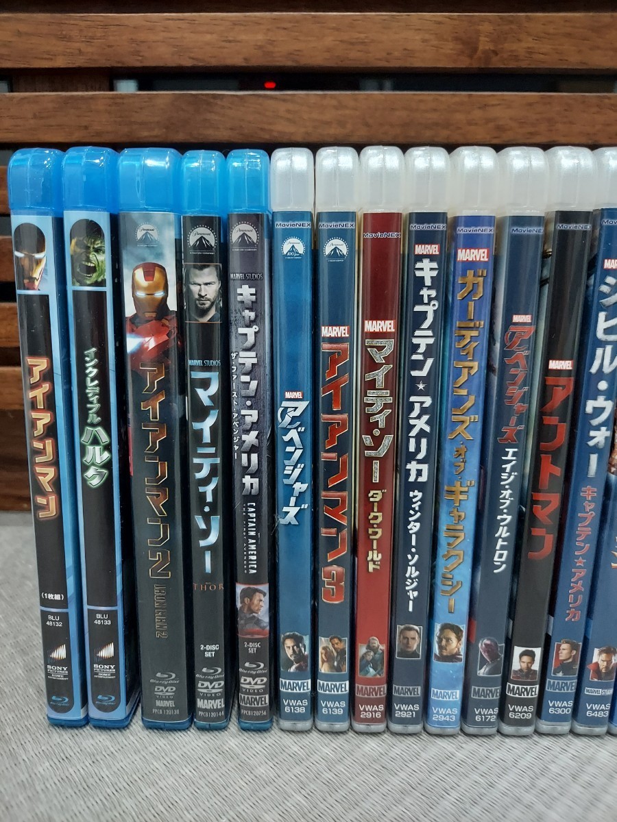 (ブルーレイ+純正ケース)MCU 23作品 DVDなし アイアンマン キャプテン マーベル アベンジャーズ Blu ray