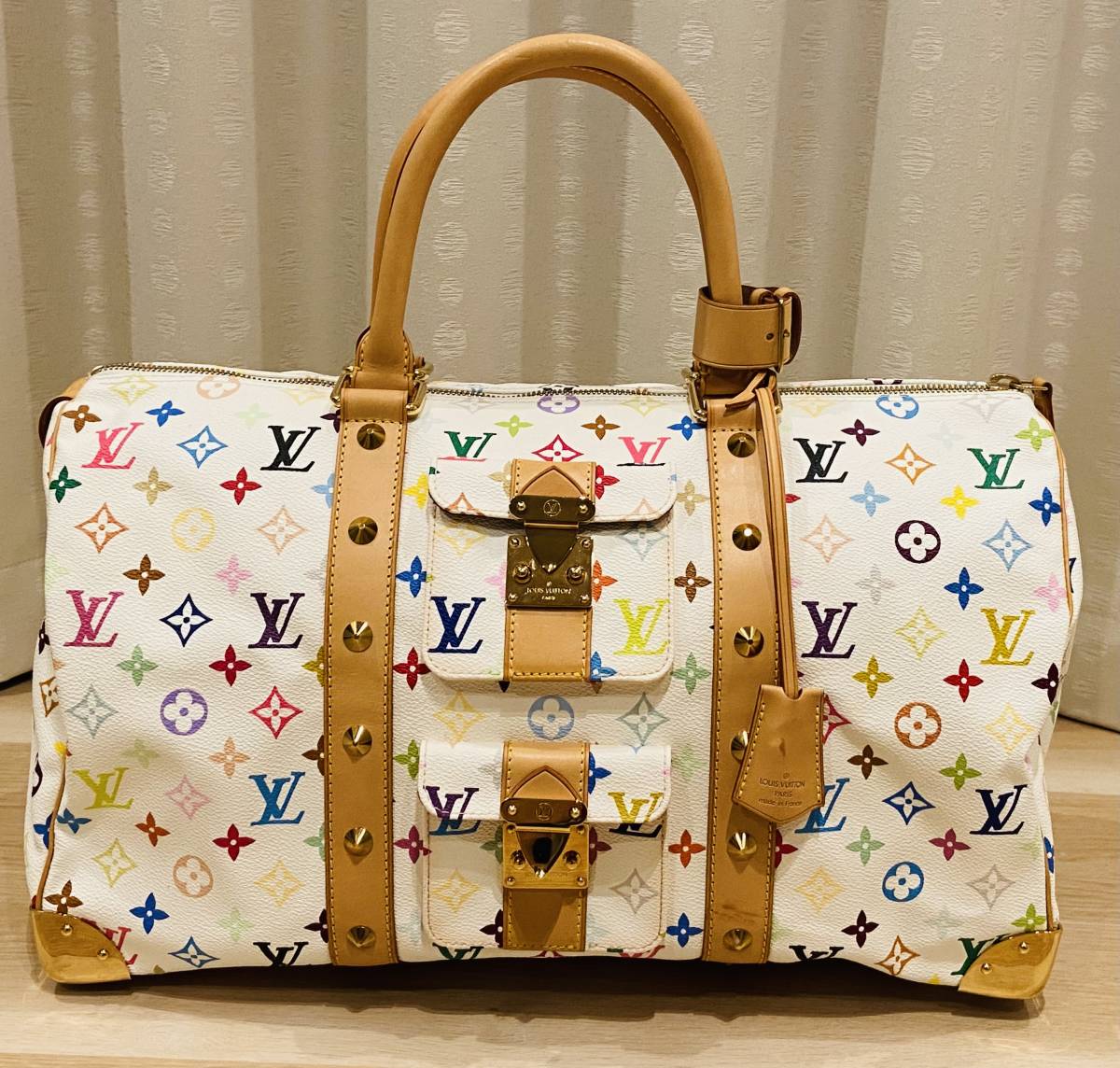 LOUIS VUITTON モノグラム　マルチカラー★ルイ ヴィトン★ マルチカラー★キーポル45★ブロン★廃番品★M92641★1回使用★百貨店購入品_画像2