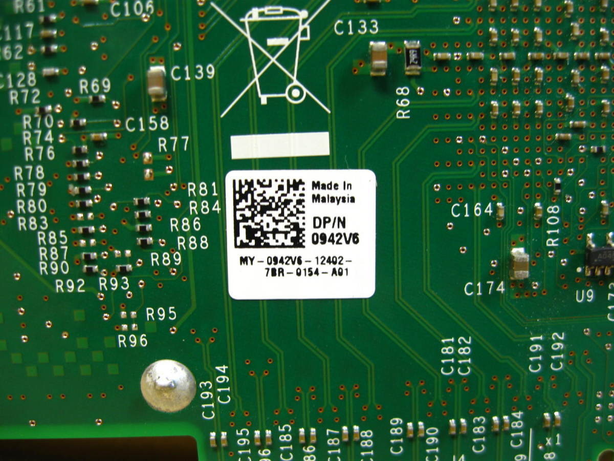 ▽intel X520 10Gbps Direct Attach/SFP+ Server Adapter PCI-EX ロープロ 中古 インテル G73131-008 MY-0942V6_画像5