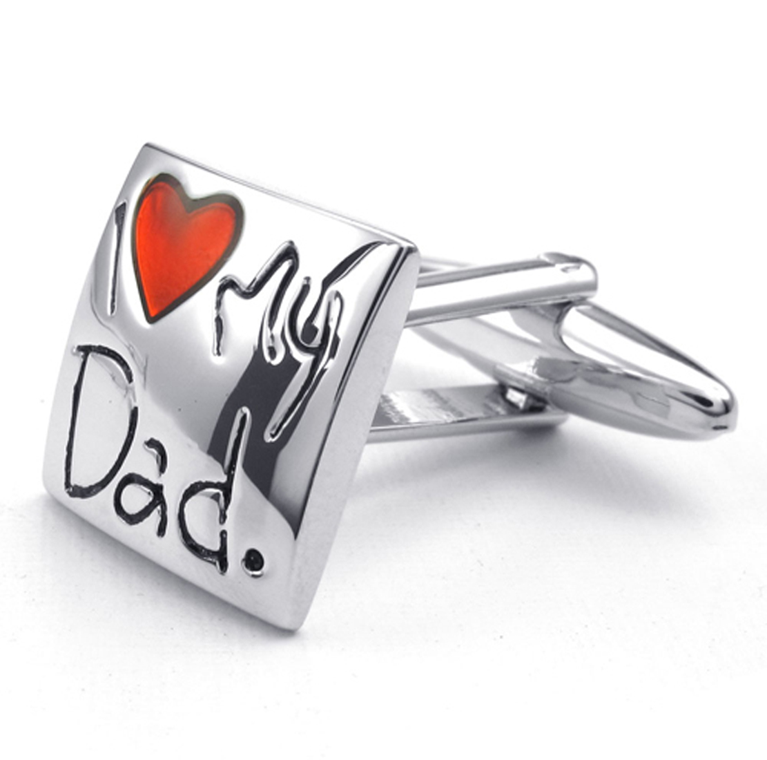 PW 23362 高品質真鍮 「I love my Dad」カフスボタン 23362 条件付送料無料_画像1