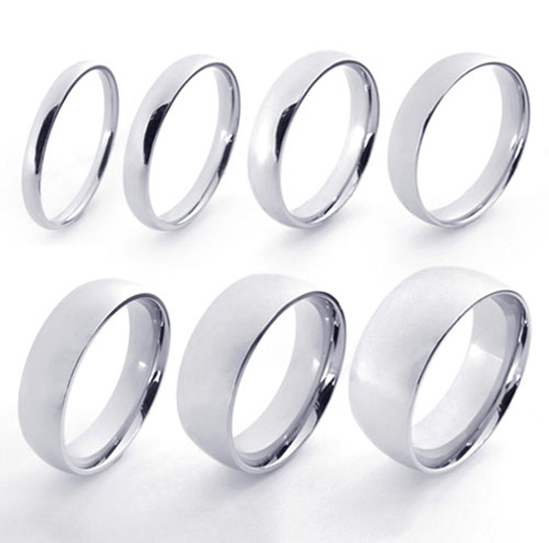PW 21272 高品質チタンとステンレス シルバー銀 人気定番なデザイン シンプル 幅2mm 指輪 条件付送料無料_画像3