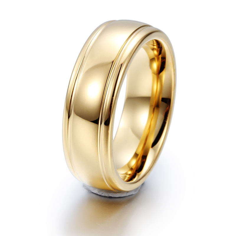 PW 60250 高品質純タングステン 重量感 シンプル なデザイン 極上な輝き ゴールド 金 指輪 条件付送料無料_画像3