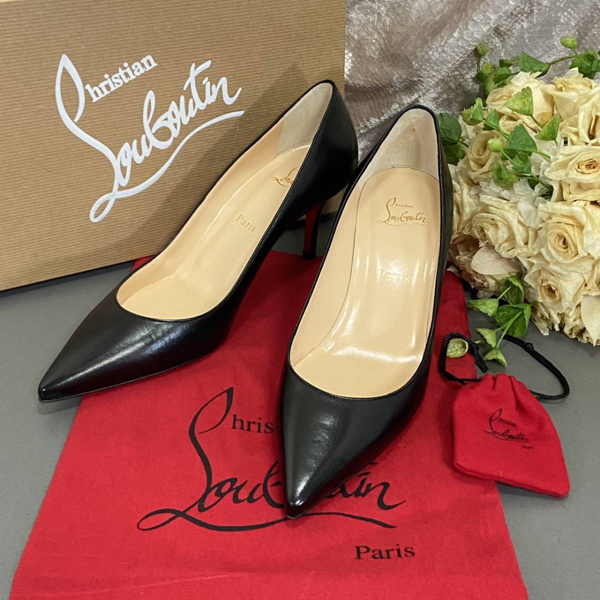 ヤフオク! - 新品 箱袋替えゴム付き Christian Louboutin ク...