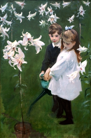 Garden Study of the Vickers Children， 1884 サージェント John Singer Sargent 手描き油絵複製画　模写　レプリカ
