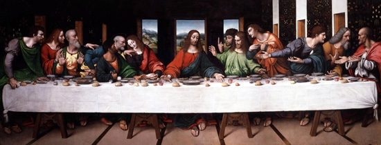 最後の晩餐レオナルド・ダ・ヴィンチ Leonardo Da Vinchi 手描き油絵