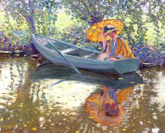 On The River フリージキー Frederick Carl Frieseke 手描き油絵複製画