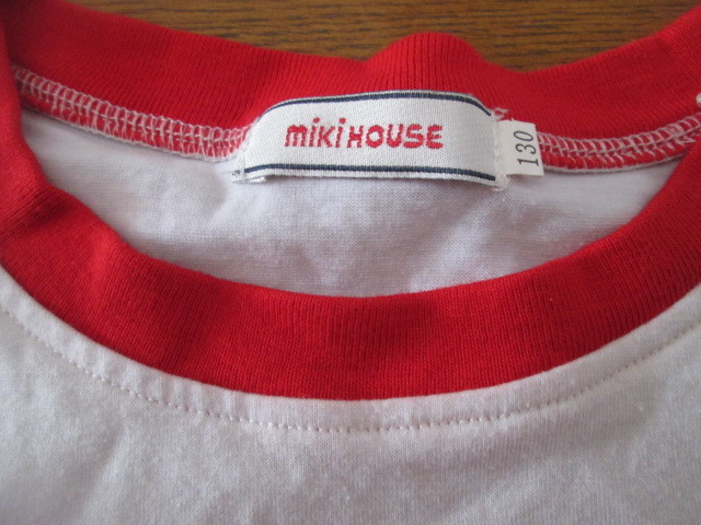 130　miki HOUSEミキハウス　半袖　ロゴ入りTシャツ_画像3