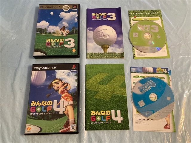 21-PS2-494　動作品　プレイステーション2　みんなのゴルフ3.4　セット　PS2　プレステ2