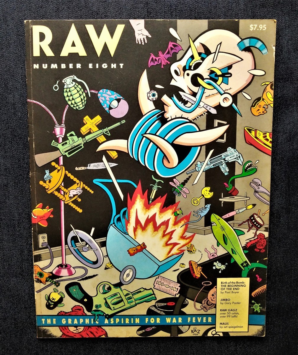 RAW Graphix magazine Art Spiegelman art * Spee ge Le Mans / Gary * Pantah -JIMBO/Mark Tansey/ river . necessary ./kiki* Picasso /Kaz comics 