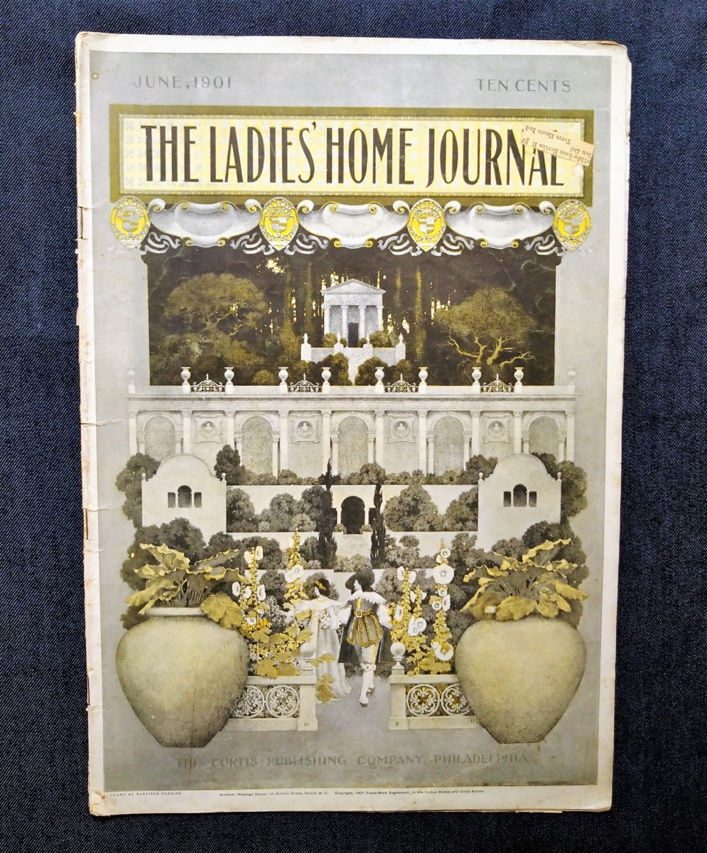 マックスフィールド・パリッシュ オリジナル表紙 1901年 The Ladies' Home Journal Maxfield Parrish ギブソン・ガール/女性画ファッション