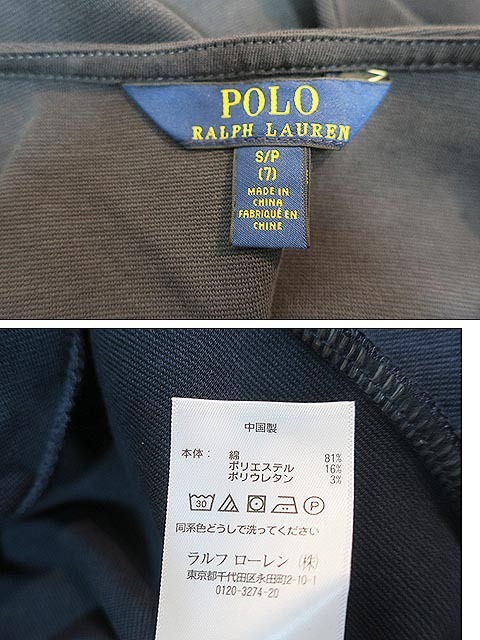 [ б/у ]POLO RALPH LAUREN Polo Ralph Lauren ребенок одежда девочка Kids 120 весна лето короткий рукав One-piece темно-синий 