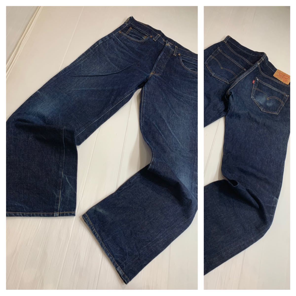 1950's ヴィンテージ LEVI'S リーバイス　1955501XX バレンシアUSA製濃紺デニム 美品レプリカジーンズW33L36約80cm LVC LEVIS BIG E