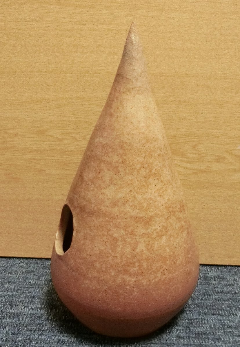 陶器製　　大型横穴花瓶　未使用品_画像3