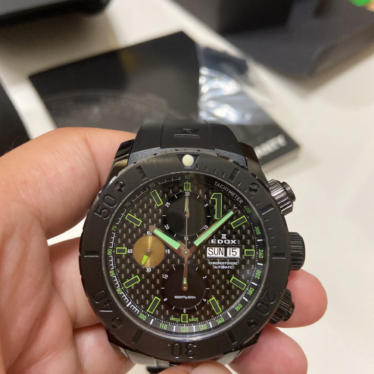 高品質】EDOX クロノオフショア1 プロフェッショナル 自動巻 腕時計