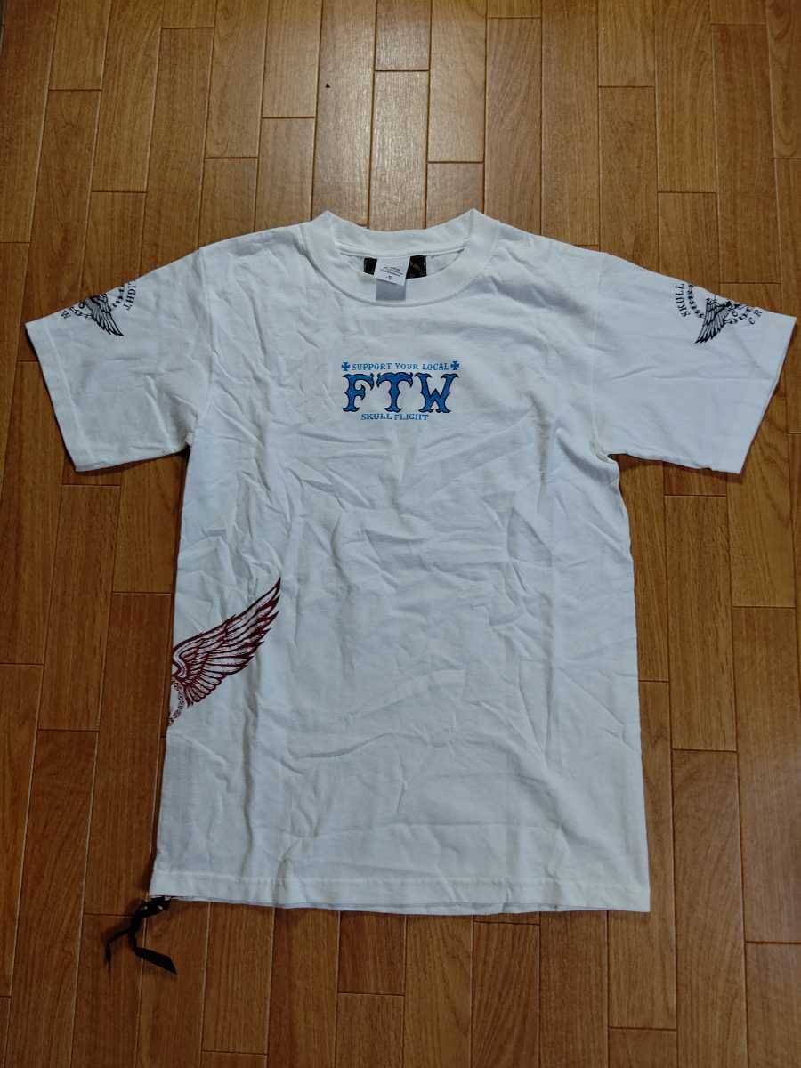 新品 SKULL FLIGHT Tシャツ ブルー ラメプリント スカル フライト カリフォルニア ライン フリー ライド CALIFORNIA LINE FREE RIDE_画像1