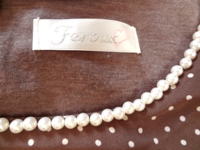 feruuFeroux pearl using embroidery dot blouse tea Onward 2 brand Feroux 
