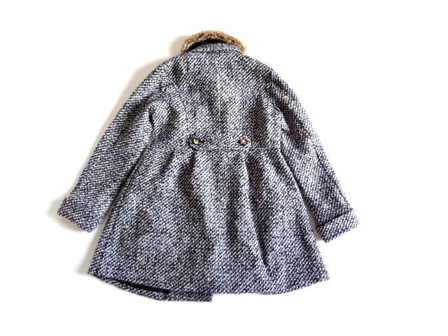  new goods regular price 10800 jpy As Know As as know as Pinky tippet attaching W button flair coat A line tweed fur 
