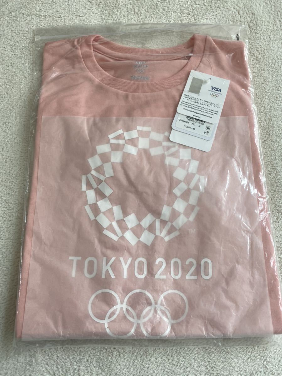 オリンピック　アシックス　速乾Tシャツ　レディース　サイズM サーモンピンク_画像4