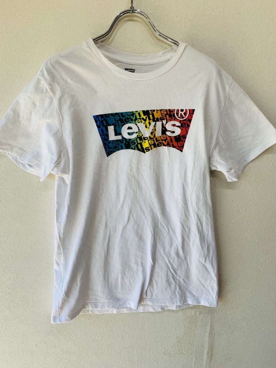 【人気】Levis/リーバイス　Tシャツ　白/ホワイト　メンズ　S　サイズ　素材　綿（K721）_画像1