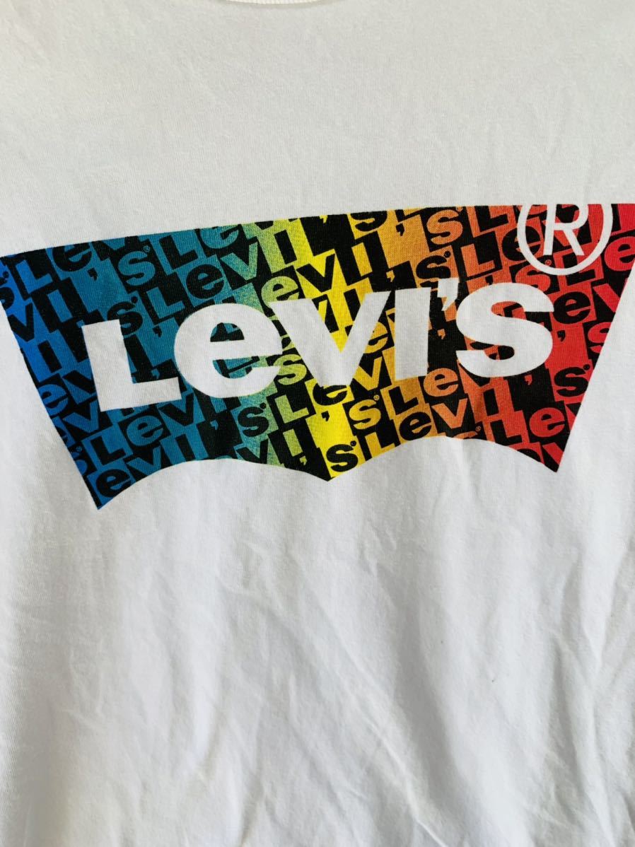 【人気】Levis/リーバイス　Tシャツ　白/ホワイト　メンズ　S　サイズ　素材　綿（K721）_画像5