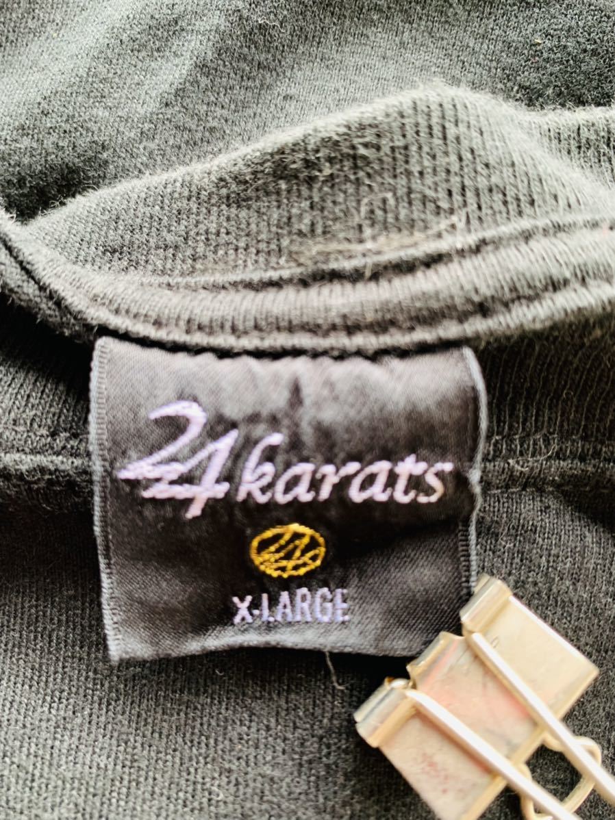 【人気】24　Karats　T　シャツ　メンズ　XL　サイズ　黒／ブラック　金/ゴールド　EXILE　ビッグロゴ　大きいサイズ（K743）_画像8