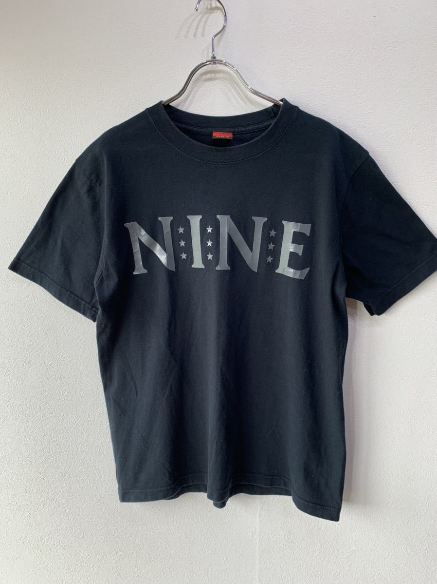 【人気】NINE　RULAZ　LINE/ナインルーラーズ　ライン　Tシャツ　メンズ　Mサイズ　黒／ブラック　NRL　レゲエ　K840_画像1