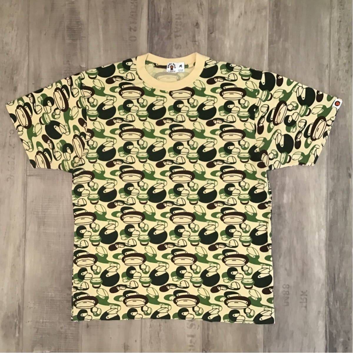 milo camo 総柄 Tシャツ Mサイズ a bathing ape BAPE エイプ ベイプ アベイシングエイプ マイロ 迷彩 NIGO 8t32_画像1