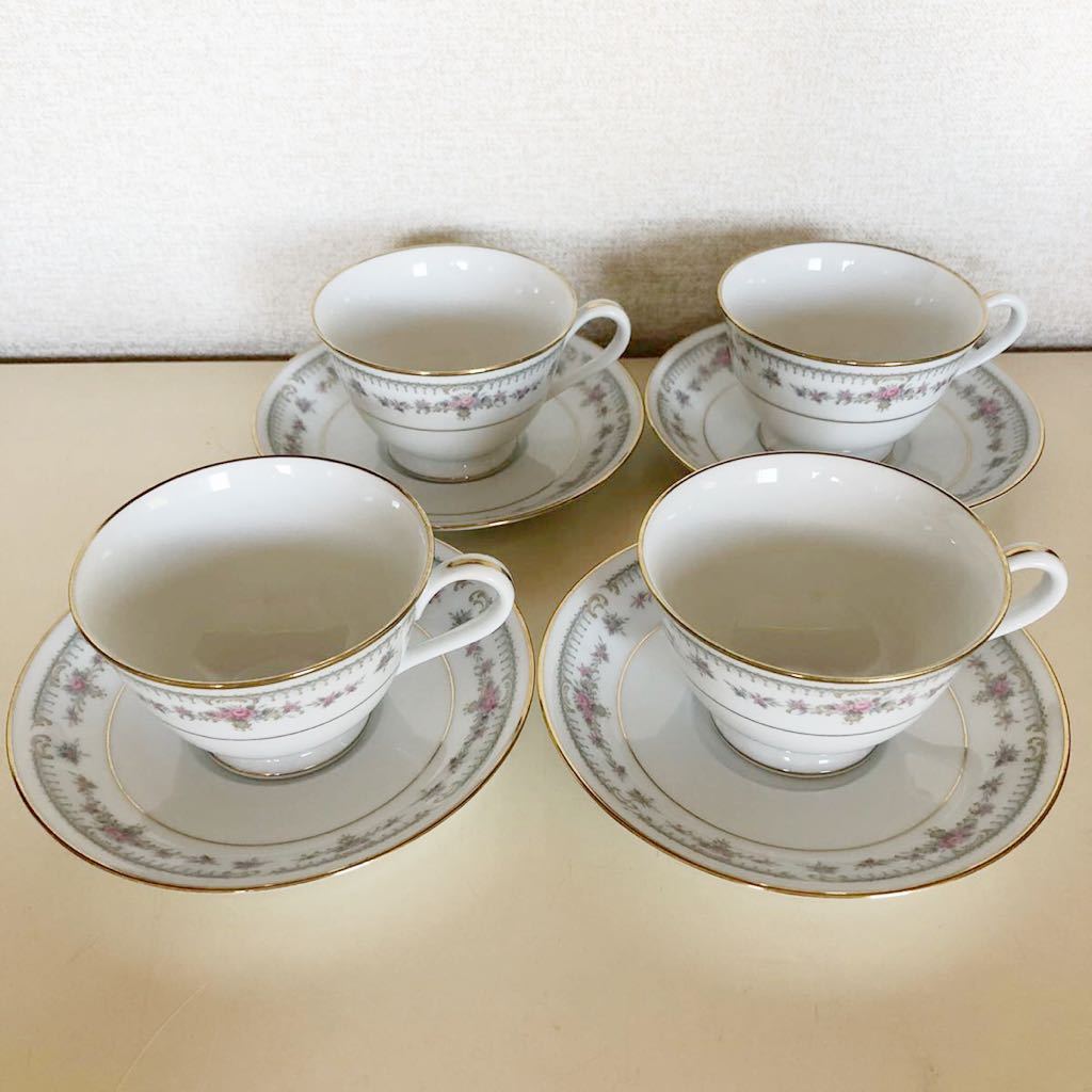 送料無料 オールドノリタケ 2875 カップ&ソーサー 4客セット Noritake コーヒーカップ ティーカップ 昭和レトロ