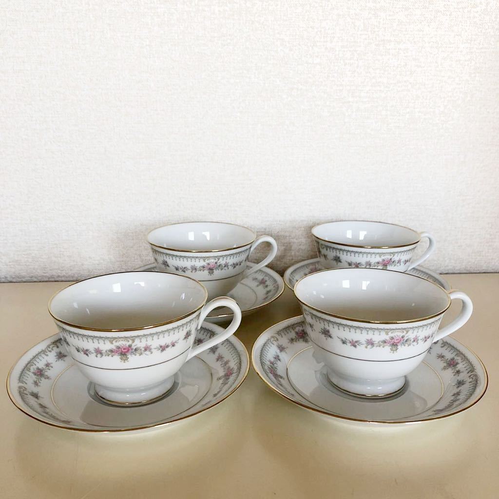 送料無料 オールドノリタケ 2875 カップ&ソーサー 4客セット Noritake コーヒーカップ ティーカップ 昭和レトロ_画像2