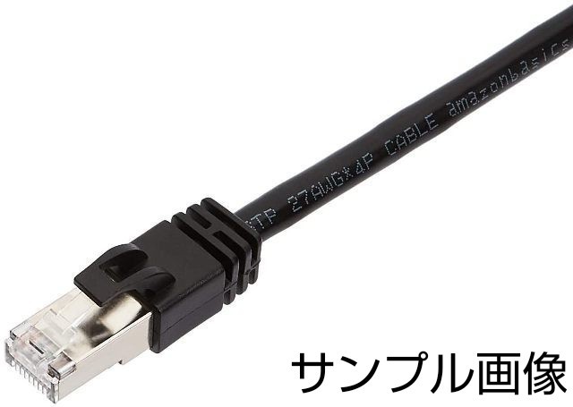 未使用品  Amazon Basics LANケーブル RJ45 CAT7 約6m ブラック 2本