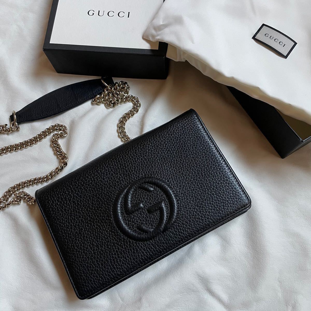 GUCCI グッチ　チェーンウォレット　　ショルダーバッグ　財布　