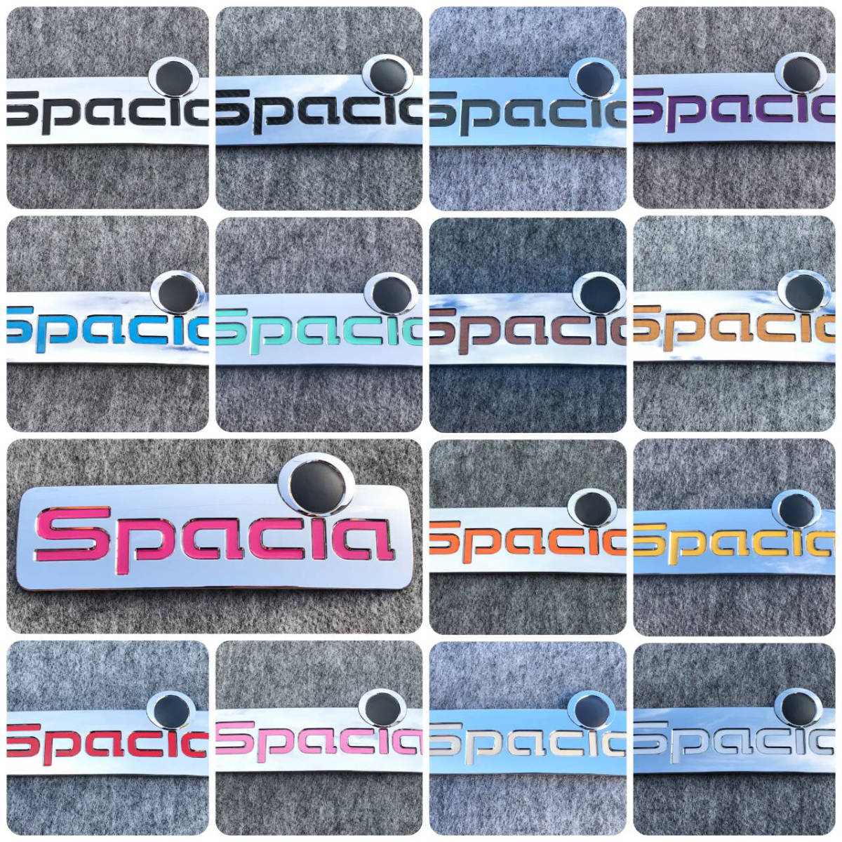 ◆スペーシア◆ロゴエンブレム ステッカー◆ライトピンク◆MK32S／MK42S／MK53S◆リアエンブレム◆シール◆Spacia◆スズキ◆_画像3